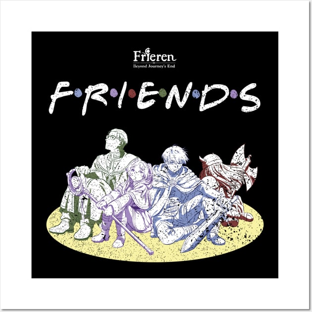 FRIEREN BEYOND JOURNEY’S END: FRIENDS (GRUNGE) Wall Art by FunGangStore